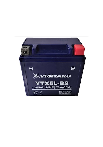 Yiğit Akü 12 Volt 5 Ah Amper YTX5L Motosiklet Aküsü
