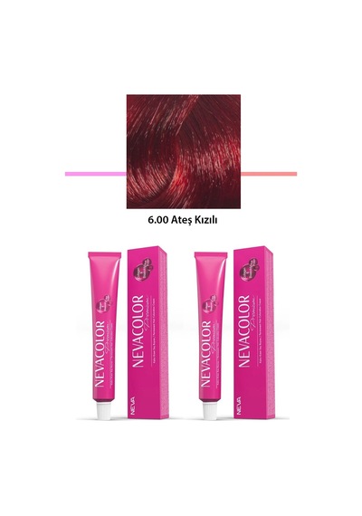 2 Li Set Premium 6.00 Ateş Kızılı - Kalıcı Saç Boyası 2 X 50 G Tüp