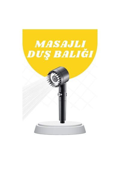 Duş Başlığı Yüksek Basınçlı Masaj Taraklı 3 Kademeli Mh-hs8921-7916