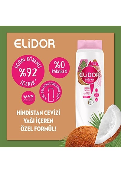 Tr Doğanın Enerjisi Saç Bakım Şampuanı Hindistan Cevizi Yağı Onarıcı Yıpranma Karşıtı 400 Ml