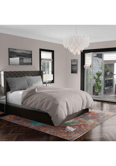 Kaymaz Taban Yıkanabilir Halı Mutfak, Salon, Yatak Odası İçin Modern Dijital Baskı Halı Slnhalı27 - 0092 Çok Renkli