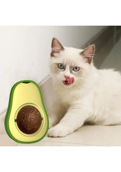 Avokado Dönen Kedi Nanesi Cat Oyun Topu Doğal Kedi Oyuncağı