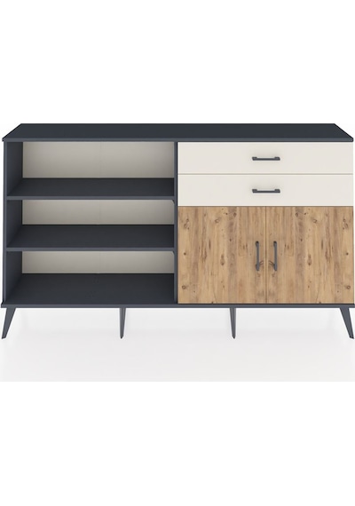 Arges Konsol 3 Raflı 2 Çekmeceli 2 Kapaklı 176x30x99 Antrasit-çam Antrasit-çam/aytaşı Arges Konsol 3 Raflı 2 Çekmeceli 2 Kapaklı 176x30x99 Antrasit-çam Antrasit-çam/aytaşı