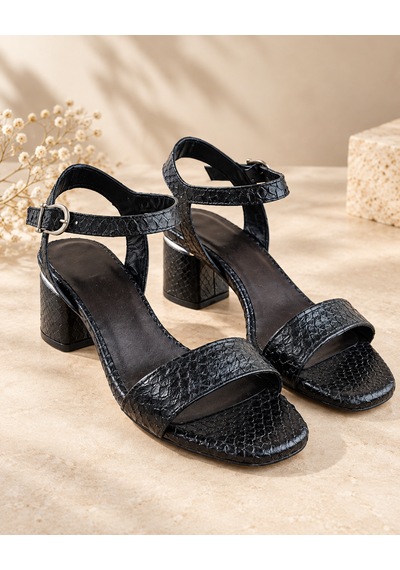 Yeo Leather Kadın Siyah Hakiki Deri Yılan Baskılı Bilekten Bantlı Kısa Kalın Topuklu Sandalet Yeo Leather Kadın Siyah Hakiki Deri Yılan Baskılı Bilekten Bantlı Kısa Kalın Topuklu Sandalet