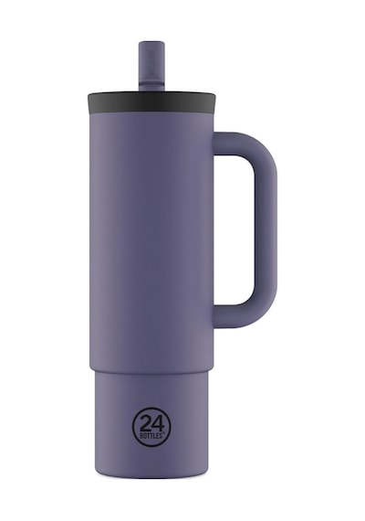 Straw Cup Dusk Pipetli Paslanmaz Çelik Termos 800 Ml Koyu Mor