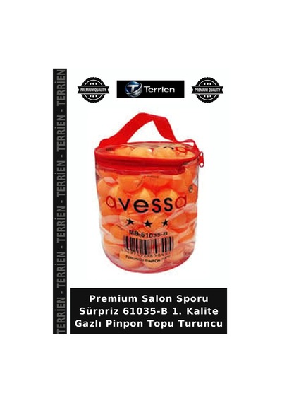 Premium Salon Sporu Sürpriz 61035-b 1. Kalite Gazlı Pinpon Topu Turuncu
