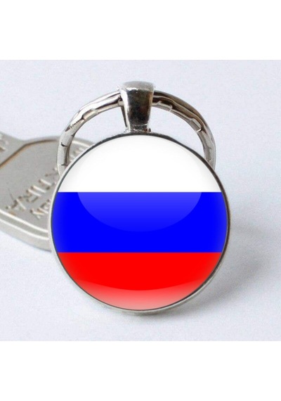Tamgacrafts Rusya Russia Bayrağı Metal Anahtarlık Ülke Temalı Hediyelik Çok Renkli