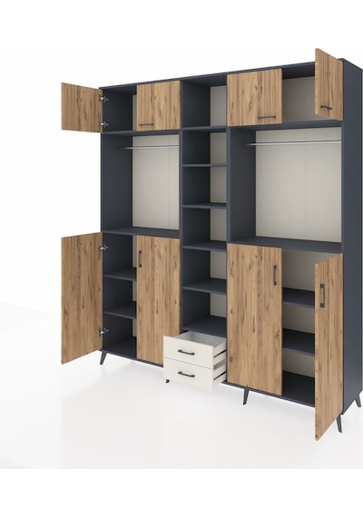 Hyperion Dolap 14 Raflı 2 Çekmeceli 2 Askılı 220x44x243 Antrasit-çam/aytaşı Atlas Çam/aytası Hyperion Dolap 14 Raflı 2 Çekmeceli 2 Askılı 220x44x243 Antrasit-çam/aytaşı Atlas Çam/aytası