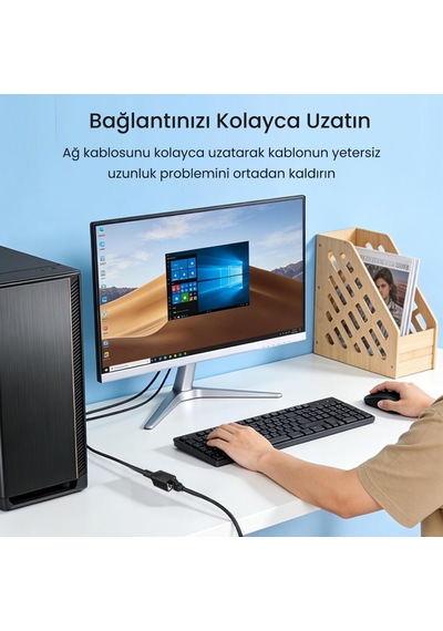 Cat6 1000mbps Gigabit Ftp Rj45 Ethernet Ağ Uzatma Kablosu 2 Metre Standart