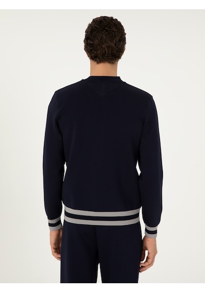 Cacharel Lacivert Regular Fit Triko Hırka
