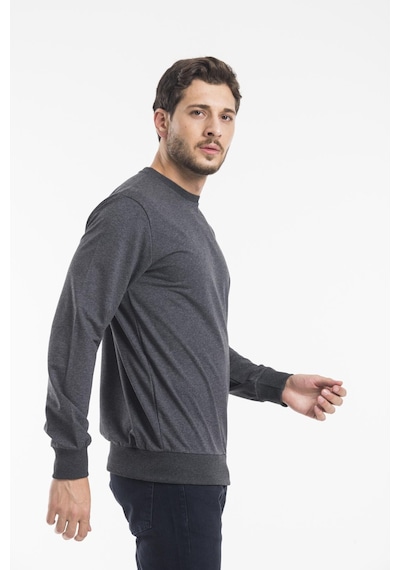 Süperlife Erkek Bisiklet Yaka Regular Fit İnce Sweatshirt Spr 20k30 Antrasit