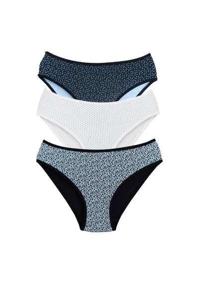 Alya Underwear Kadın Bikini Kesim Pamuklu Empirme Baskılı Slip Külot - 3 Adet - S, M, L, Xl, 2xl Siyah Beyaz Baskılı Alya Underwear Kadın Bikini Kesim Pamuklu Empirme Baskılı Slip Külot - 3 Adet - S, M, L, Xl, 2xl Siyah Beyaz Baskılı