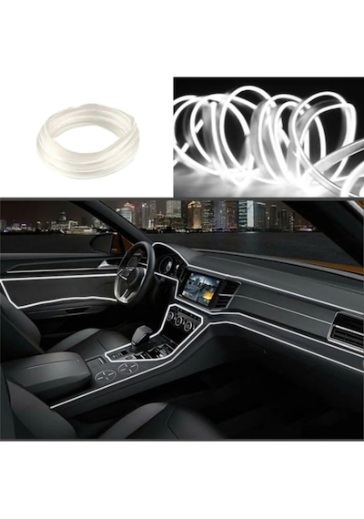 Beyaz Renk 5 Metre Neon Ip Torpido Şerit Led