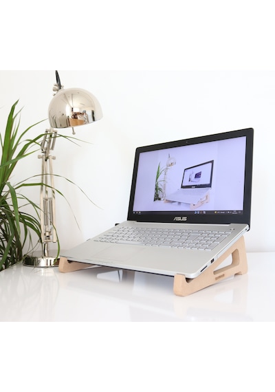 Hanwood Laptop Yükseltici Ahşap Stand