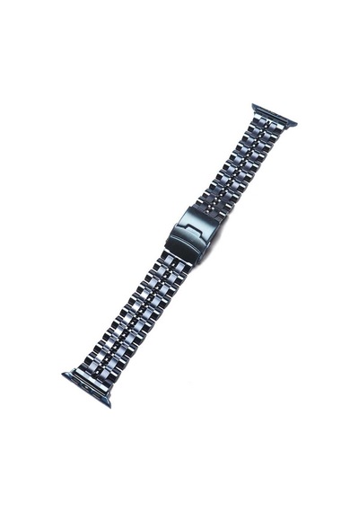 ​​​Apple Uyumlu  Watch 42 MM 44 MM 45 MM Kordon Şeritli Bakla Metal Kordon 5