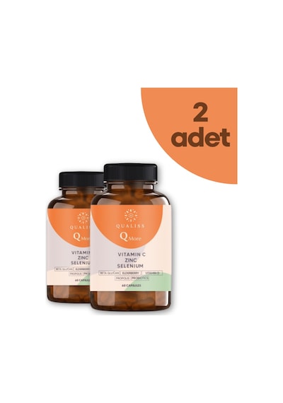 Qualiss Q More Vitamin C Zinc Selenium Takviye Edici Gıda 2 x 60 Kapsül