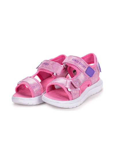 Kiko Kids 333 Hologram Cırtlı Kız Çocuk Sandalet Ayakkabı Pembe