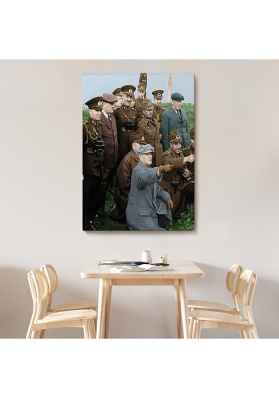 Atatürk Arkadaşları İle Cephede Dekoratif Duvar Tablosu-6211