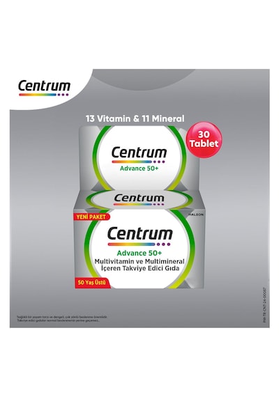 Centrum Advance Multivitamin 50+ Yaş 30'lu Tablet