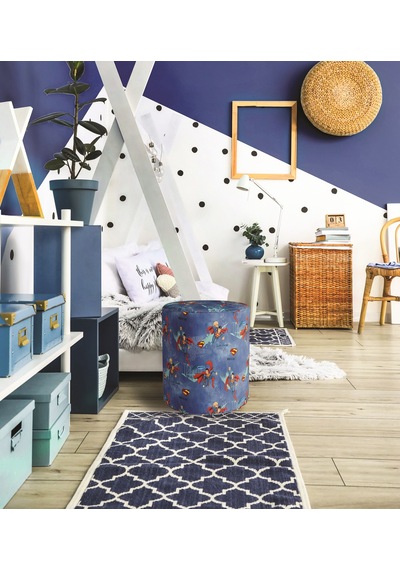 Bluehomeconcept Adawall Home Blue Superman Puf