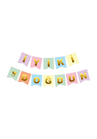 Çok Renkli İyi Ki Doğdun Flama Banner Diğer