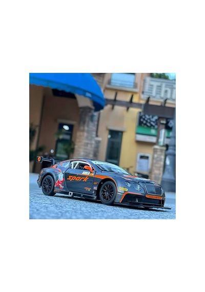 Bentley Contınental Gt3 Diecast Model Araba Bentley Gt3 Model Araba Gri 1:24 Ölçek
