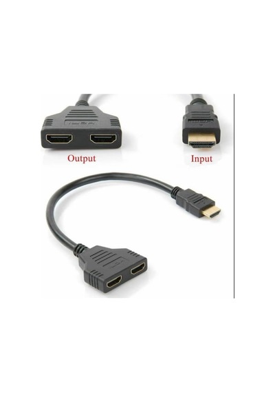 Hdmı Splitter Adaptör Kablosu, Erkek-hdmi Dişi X 2 Adaptör 30 Cm Kablo Çoklayıcı Splitter, Aynı Anda İki Aynı Tv& 39 Yi Destekler 1080p