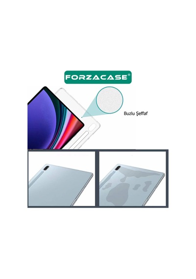 Forzacase Samsung Galaxy Tab S7 Fe T737 12.4 İle Uyumlu Silikon Kılıf Buzlu Şeffaf - Fc013 Şeffaf
