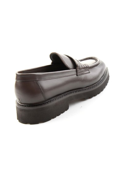 Kahve Antik Hakiki Deri Erkek Loafer Ayakkabı E01648626941
