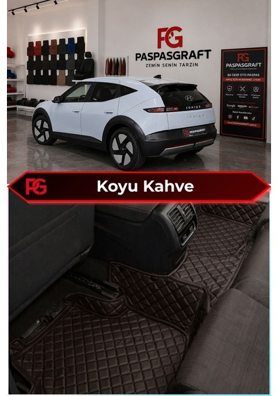 Hyundai Ionıq 3 Koyu Kahve Rengi 8d Diamond Premium Deri Oto Paspas