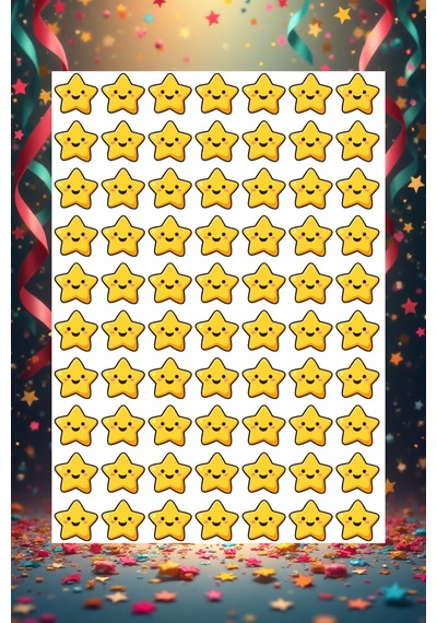 Ekonomik Dev Set - Öğrenci Ödül Yıldızları 700 Adet Motivasyon & Başarı Sticker A4 Premium Çok Renkli