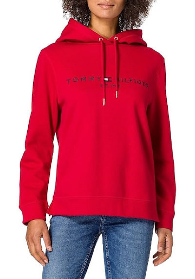 Tommy Hilfiger Bayan Kapşonlu Sweatshirt Kırmızı