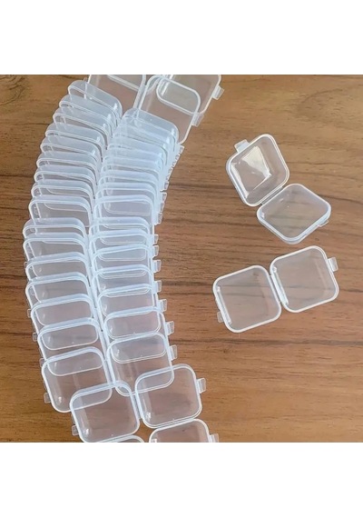 10 Adet Mini Takı Kutusu Şeffaf Düzenli Kolyeler Küpeler Takı Saklama Depolama Plastik 24 X 18 Turun Diğer