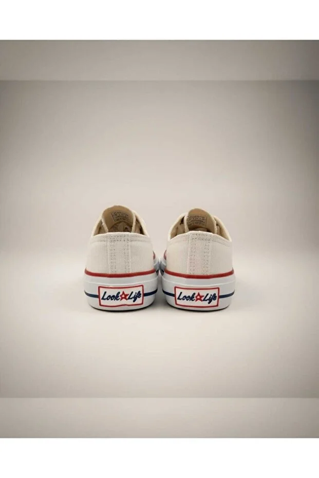 Look Life Ll-1001 Unisex Denim Günlük Sneaker Ayakkabı Beyaz