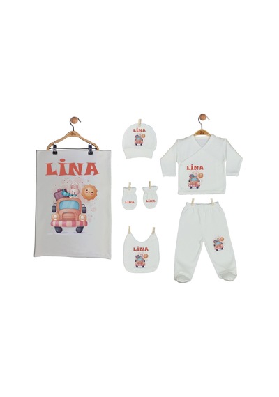 Pia Baby Gl 2206 İsme Özel Battaniye Zıbın Set Krem