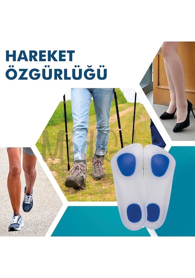 Medigel MG02 - Silikon 3/4 Ortopedik Topuk Dikeni Yumuşak Tabanlık