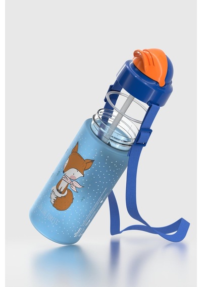 Renga Migo Soft Touch Desenli 500 Ml Askılı Pipetli Tritan Çocuk Matara 912142 Mavi MAvi