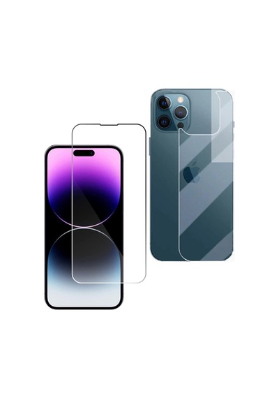 Apple iPhone Uyumlu   14 Pro Max Ekran Koruyucu Nano 2 Adet Ön Arka