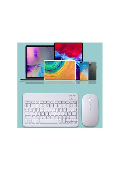 Tüm Ipad Modelleri İle Uyumlu Bluetooth Özellikli Klavye Mouse Set Lavanta