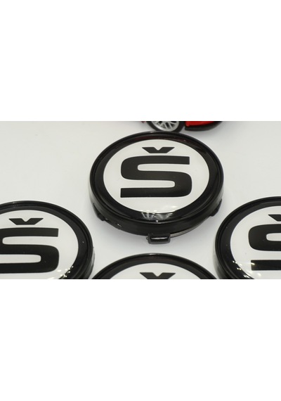 Skoda S logo Jant Göbeği Kapak Seti  60mm