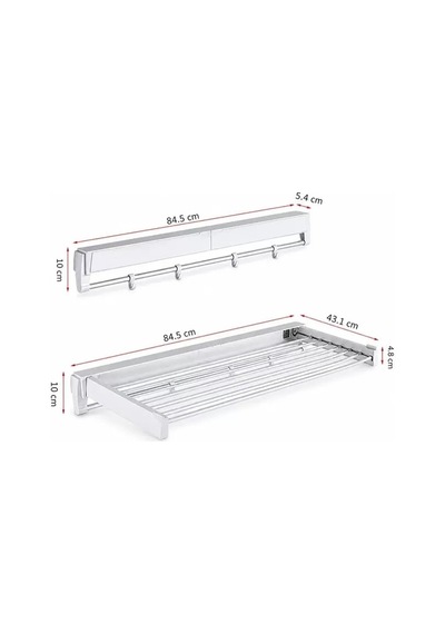 Hubrendy Sh Sunup Sn-37717 Katlanabilir Çamaşır Askılığı Duvara Monte Gizli Balkon Akordeon Kurutma