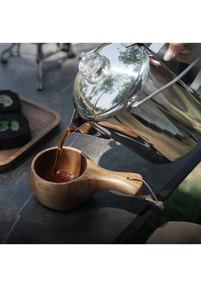 Kingcamp Percolator Coffee Pot Çelik Kahve Demleme Seti Gümüş
