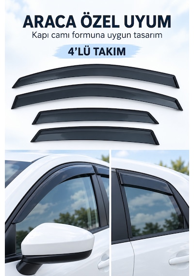Opel Astra F Efsane 1991-1998 Sedan Mügen Cam Rüzgarlığı 4'lü Takım