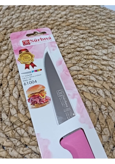 Sürmene 61004 Mutfak Bıçağı 9,50 Cm Pembe Çok Renkli