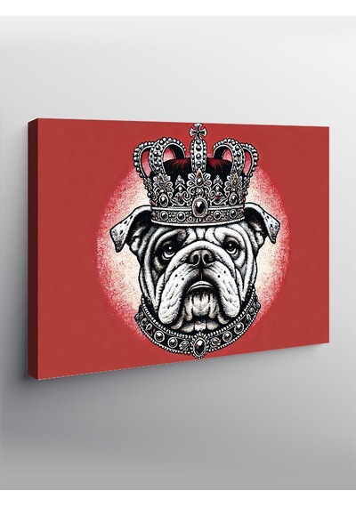 Kanvas Tablo Kraliyet Bulldog Portresi 100cmx140cm