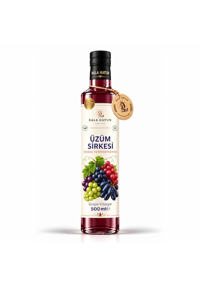 Bala Hatun Üzüm Sirkesi 500ml - Doğal Fermantasyon - Grape Vinegar