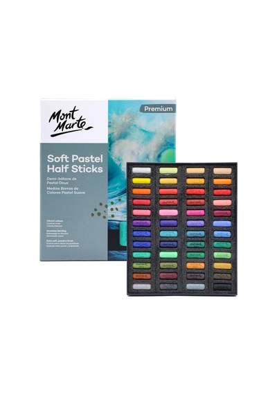 Yumuşak Pastel Yarım Çubuklar 48 Adet, Pastel Sanat Malzemeleri, Sanatçı Kalitesinde Pasteller, Ekstra Yumuşak Ve Genel