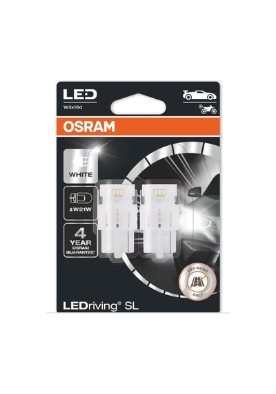 Beyaz Çift Devreli T20 Led Ampul W3x16q Ledriving W21/5w 12v 7515dwp-02b Osram 2 Adet