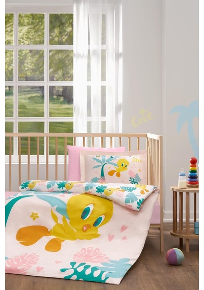 Özdilek Tweety Tropic Bebek Nevresim Takımı Pembe