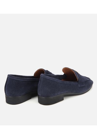 Hotiç Kadın Süet Deri Lacivert Yumuşak Dokulu Klasik Loafer